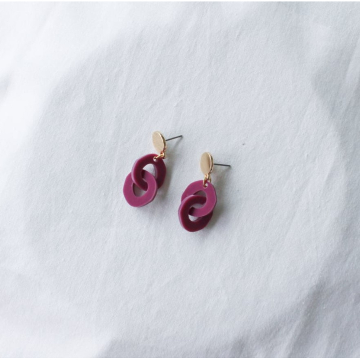 Boucles d'oreilles - allure - 09 - rose