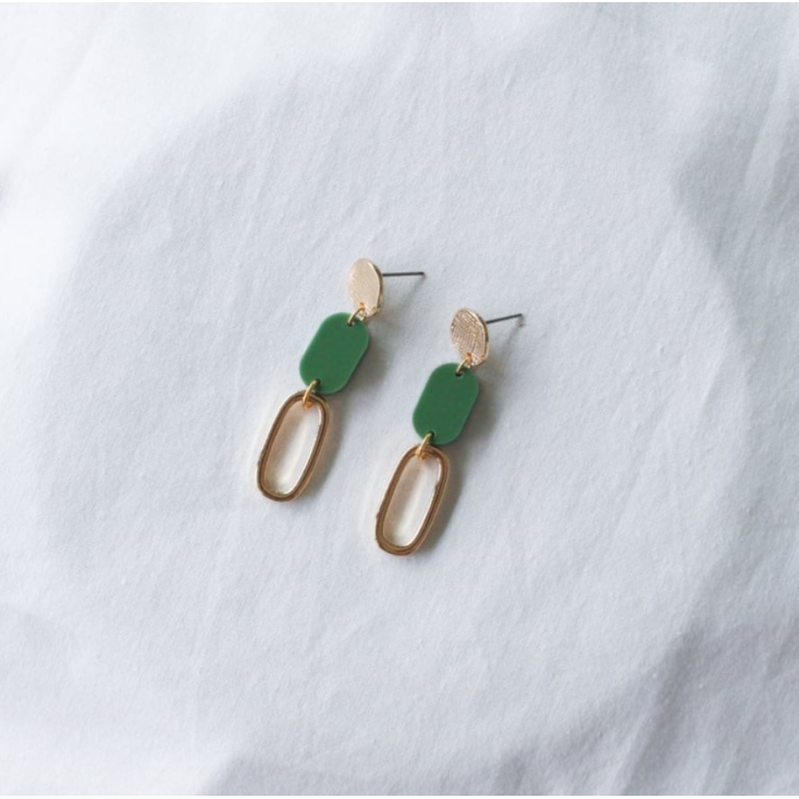 Boucles d'oreilles - glance - 16 - vert