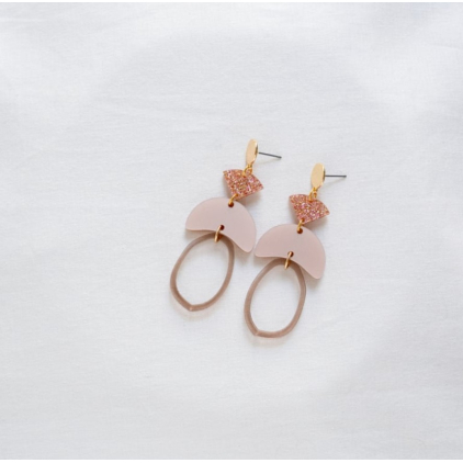 Boucles d'oreilles - allure - 01 - rose