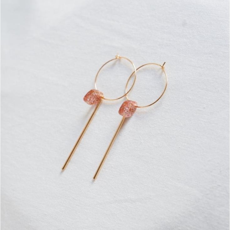 Boucles d'oreilles - sparkle - 06 - copper