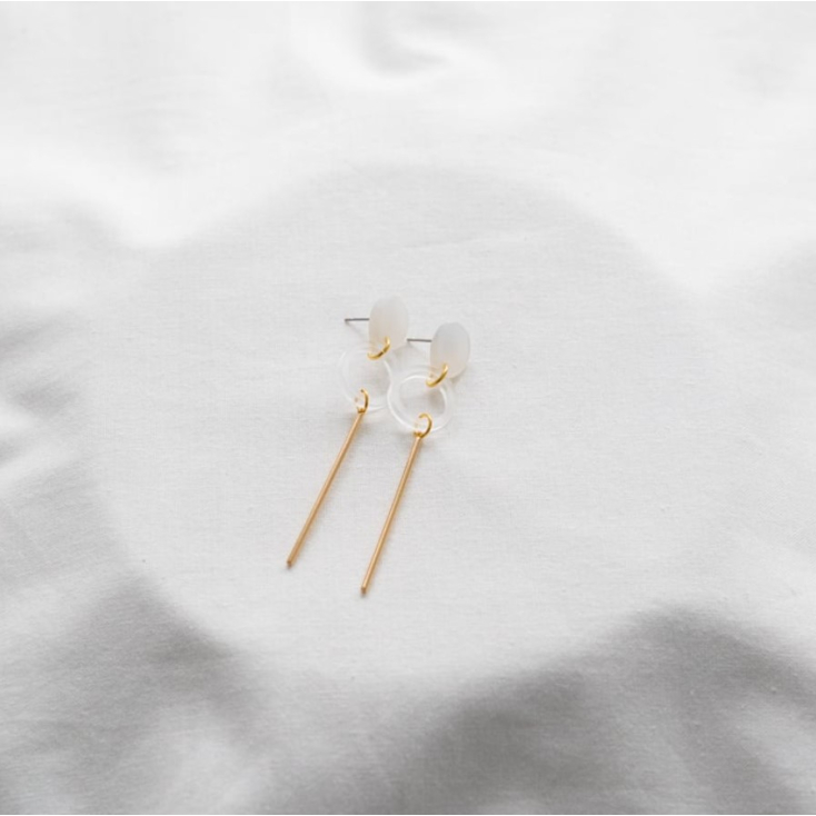 Boucles d'oreilles - glow - 05 - blanc