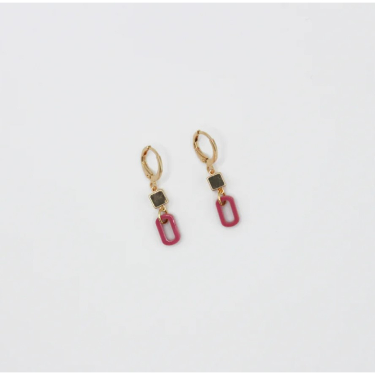 Boucles d'oreilles - petite - 01 - dark pink