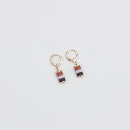 Boucles d'oreilles - petite - 03 - dark pink