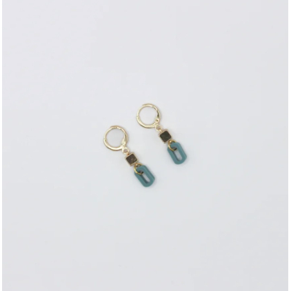 Boucles d'oreilles - petite - 01 - sea green