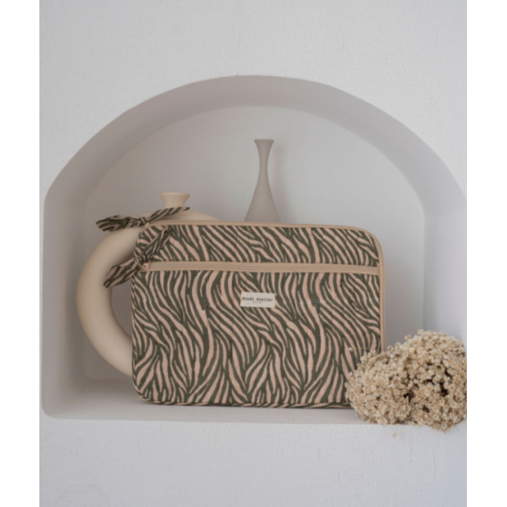 Pochette ordinateur 13" - Zebra - Khaki