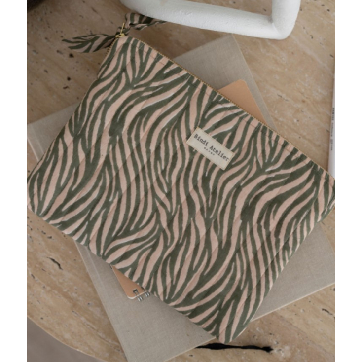 Pochette Ipad - Zebra - Khaki