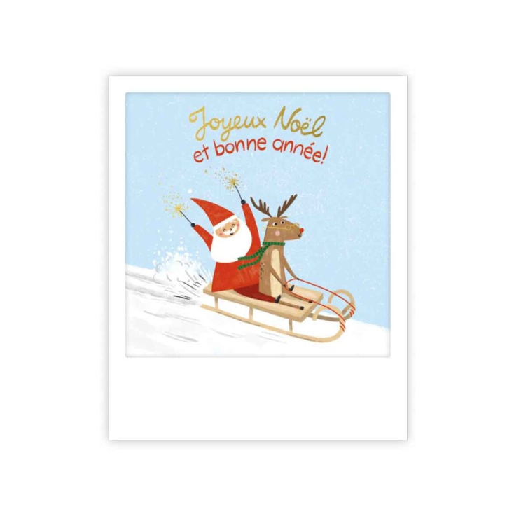 Mini carte postale - joyeux Noël et bonne année - XMP0258FR