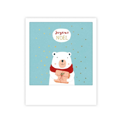 Mini carte postale - joyeux ours - XMP0121FR