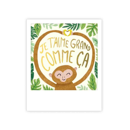 Mini carte postale - je t'aime grand - MP0821FR