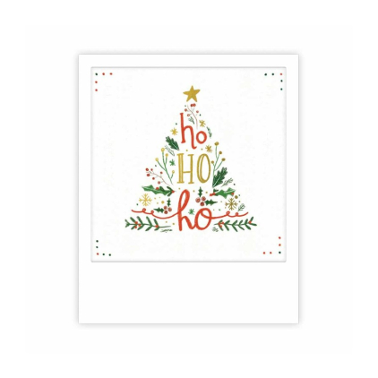 Mini carte postale - ho ho ho tree - XMP0255EN