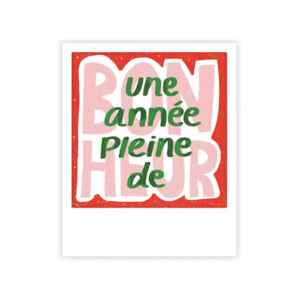 Mini carte postale - une année pleine de bonheur - XMP0266FR