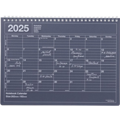 Notebook calendar 2025 S - Black