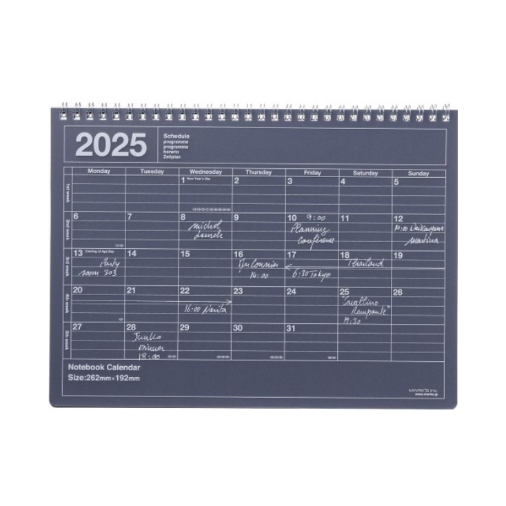 Notebook calendar 2025 S - Ivory