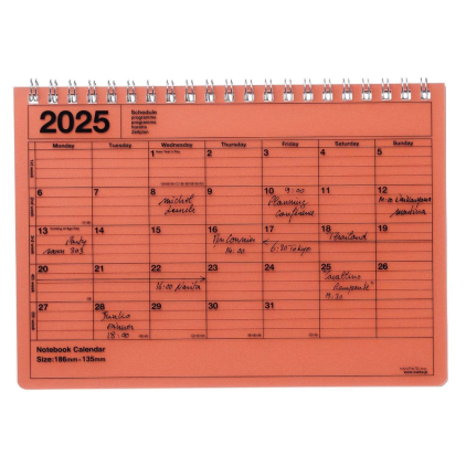 Notebook calendar 2025 S - Red