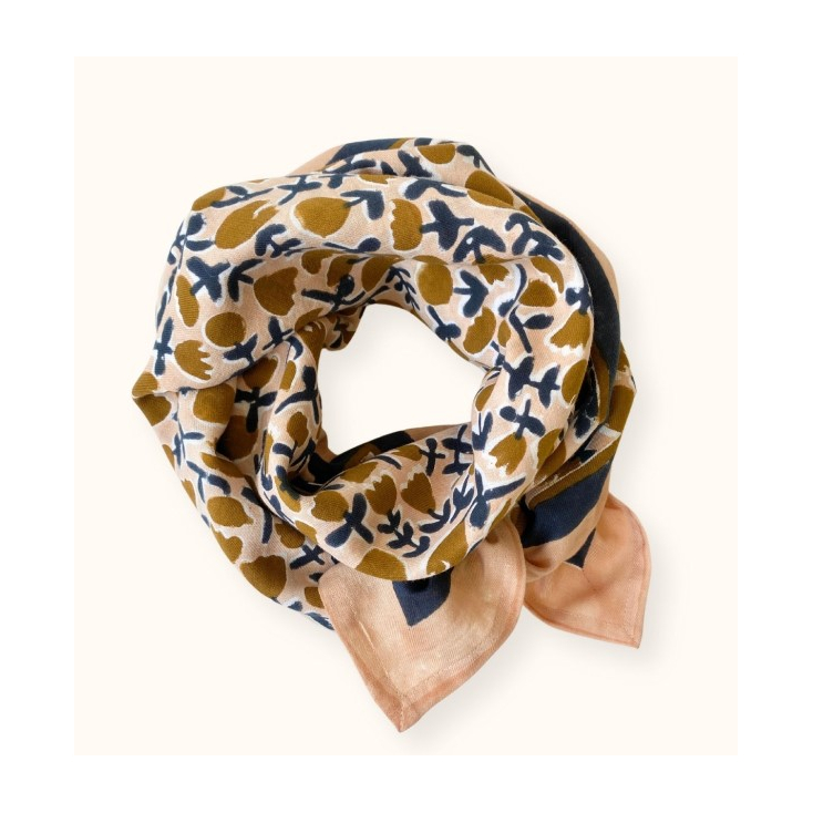 Big Foulard Latika - Tulipe - Macadamia