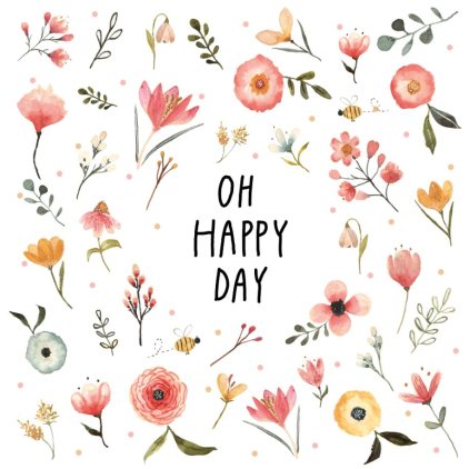 Serviettes en papier - Oh Happy Day - 1334393