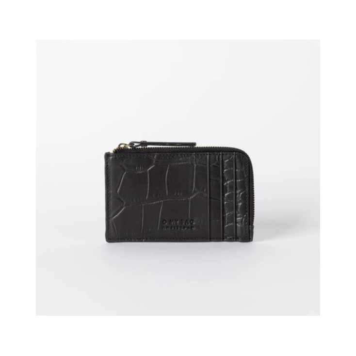 Lola Coin Purse - Croco Black