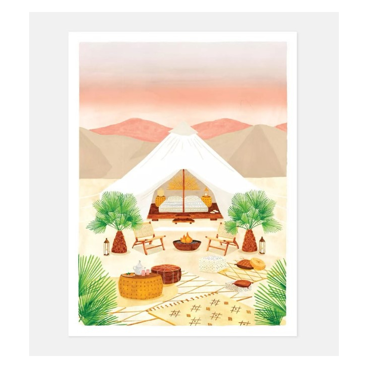 Affiche décorative - Medium - Glamping - 30x40 cm