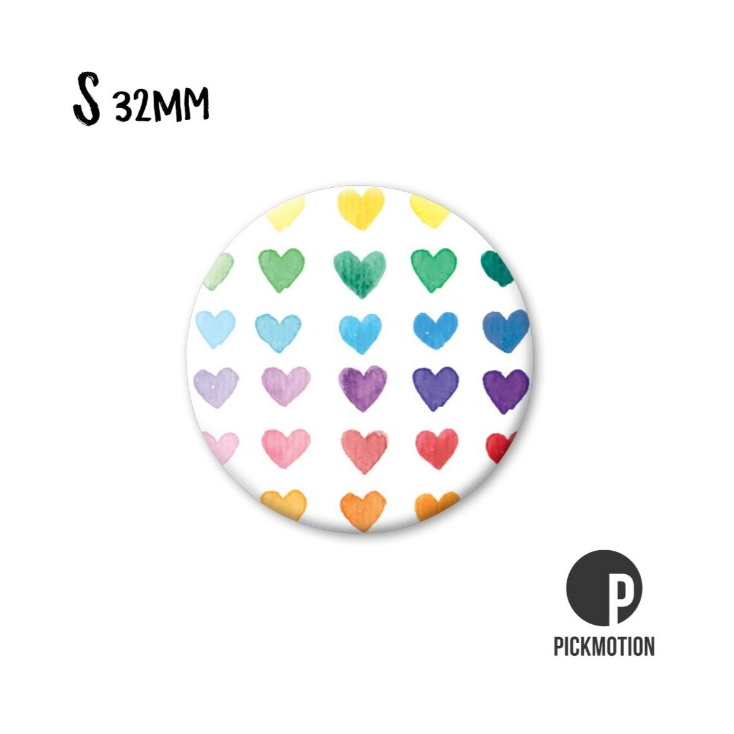 Petit magnet - Rainbow Hearts - MSP0248