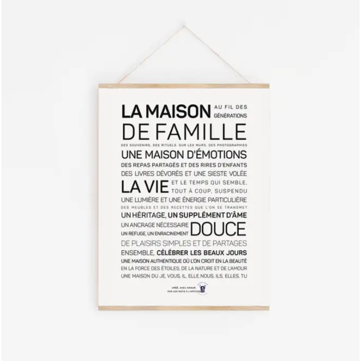 Affiche A4 - La maison de famille