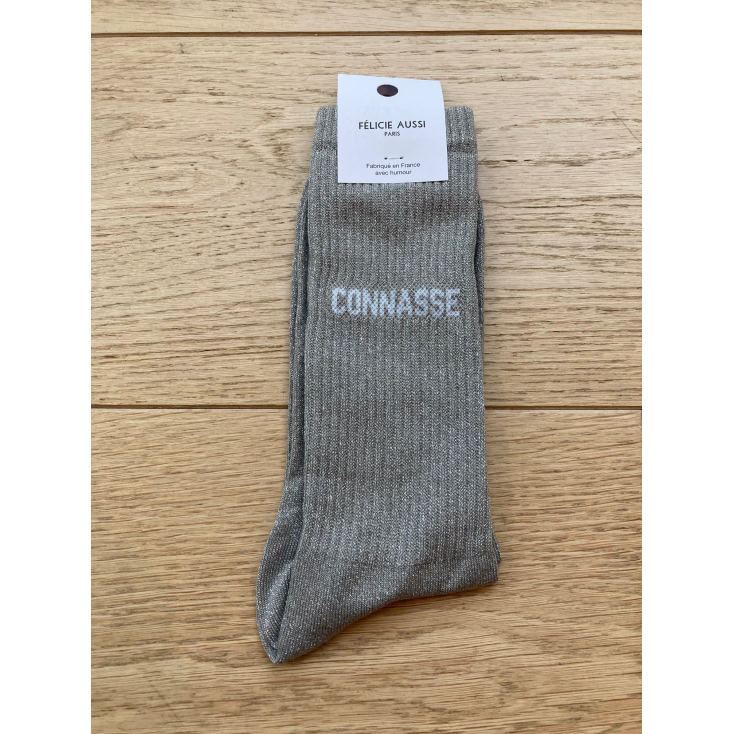 Chaussettes - Connasse - paillettes argent - 40/45