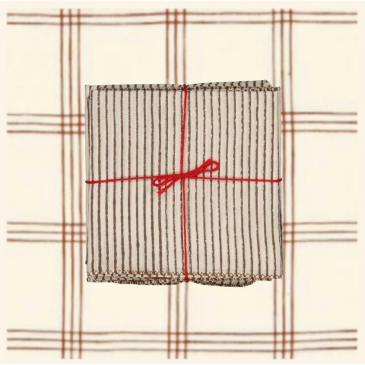 Serviette de table en tissu - Stripe - Ecureuil