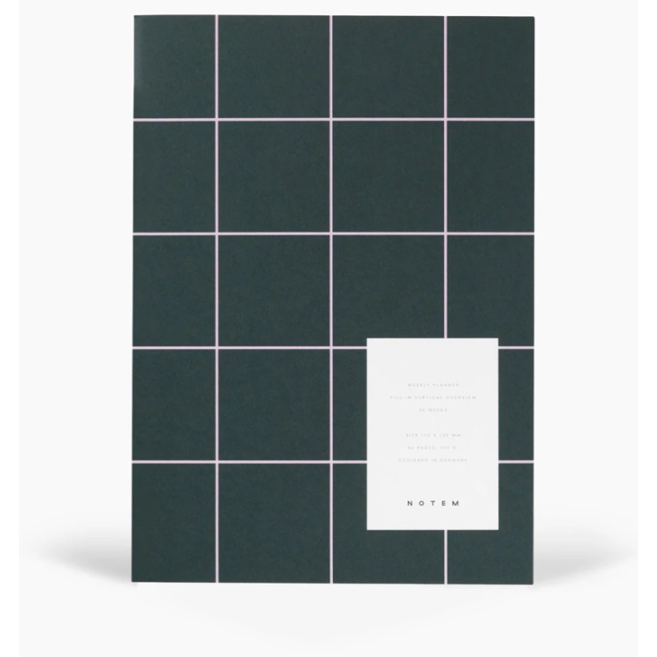 Weekly planner book - Milo - Dark green