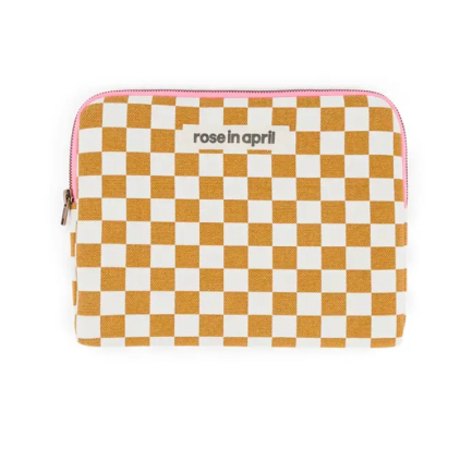 Pochette iPad Anouk - Damier - Caramel