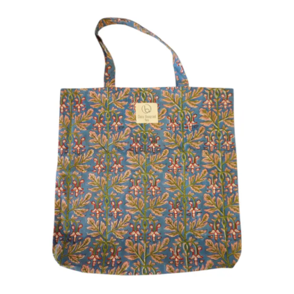 Tote bag en coton - imprimé fleuri N°75