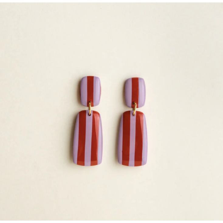 Boucles d'oreilles - Julia - Red/Lavender