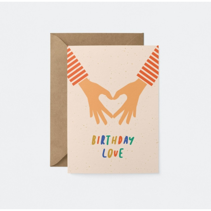 Carte avec enveloppe - Birthday Love