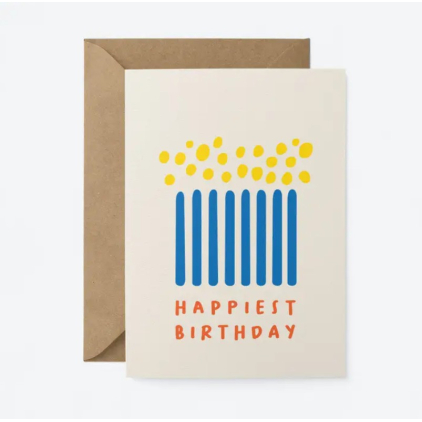 Carte avec enveloppe - Happiest Birthday