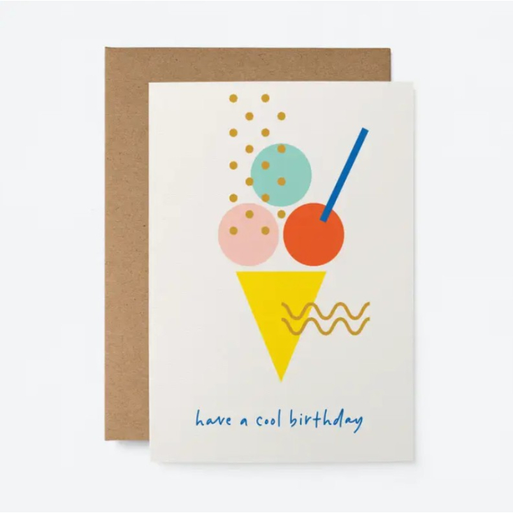 Carte avec enveloppe - Have a cool birthday