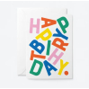 Carte avec enveloppe - Happy Birthday.