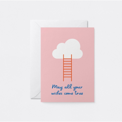 Carte avec enveloppe - May all your wishes come true